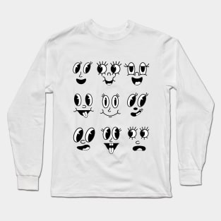 Doodle Face Long Sleeve T-Shirt